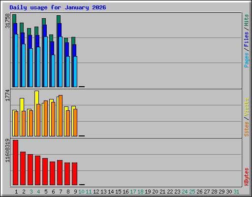 Daily usage for January 2026