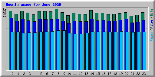 Hourly usage for June 2020