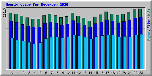 Hourly usage for December 2020
