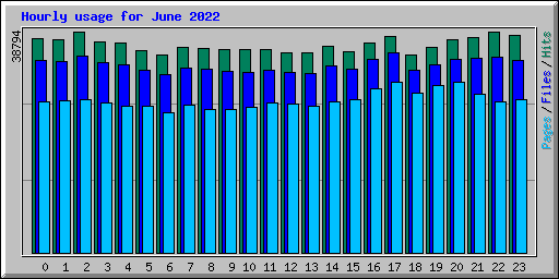 Hourly usage for June 2022