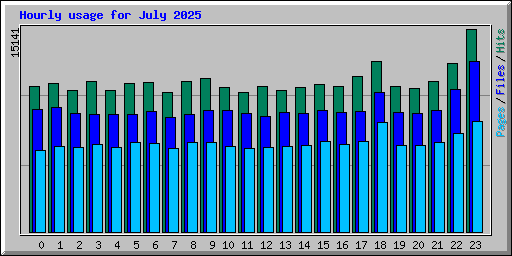 Hourly usage for July 2025
