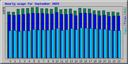 Hourly usage for September 2025