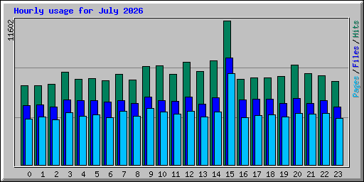 Hourly usage for July 2026